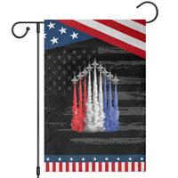 Funny Fighter Jet Airplane American Flag 4th Of July Patriotic Garden Flag