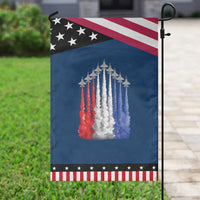 Funny Fighter Jet Airplane American Flag 4th Of July Patriotic Garden Flag