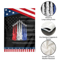 Funny Fighter Jet Airplane American Flag 4th Of July Patriotic Garden Flag
