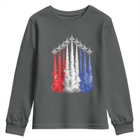 Funny Fighter Jet Airplane American Flag 4th Of July Youth Sweatshirt - Wonder Print Shop