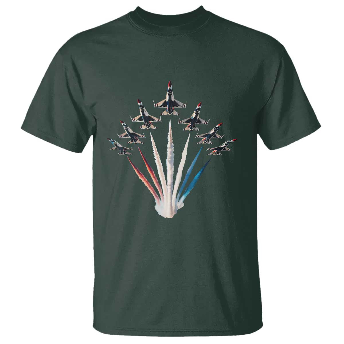 US Airplane Fighter Jet American Flag 4th Of July T Shirt - Wonder Print Shop