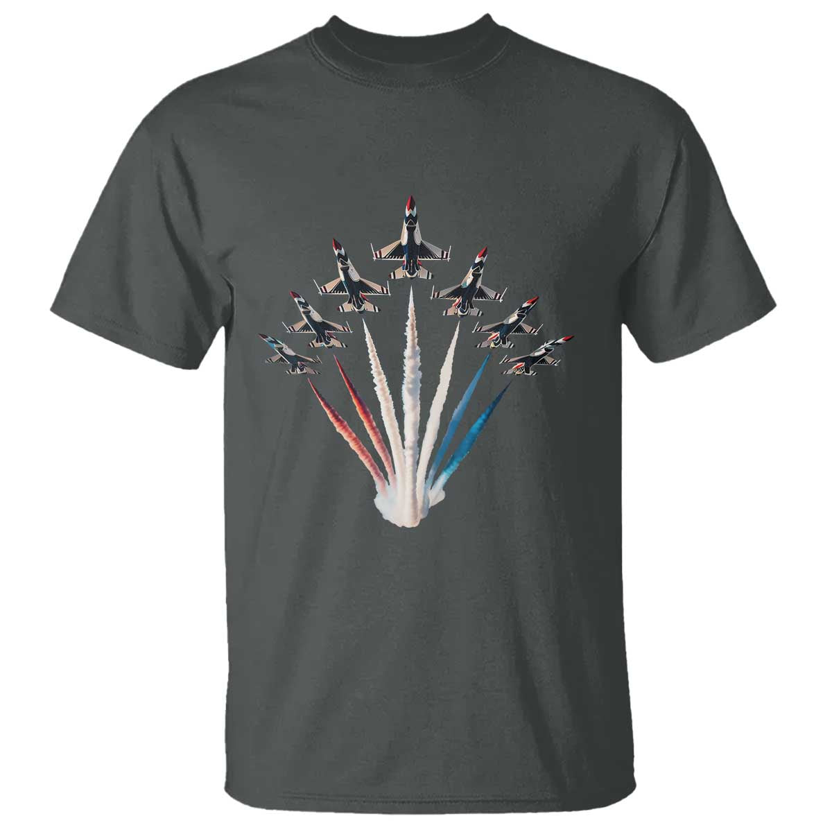 US Airplane Fighter Jet American Flag 4th Of July T Shirt - Wonder Print Shop