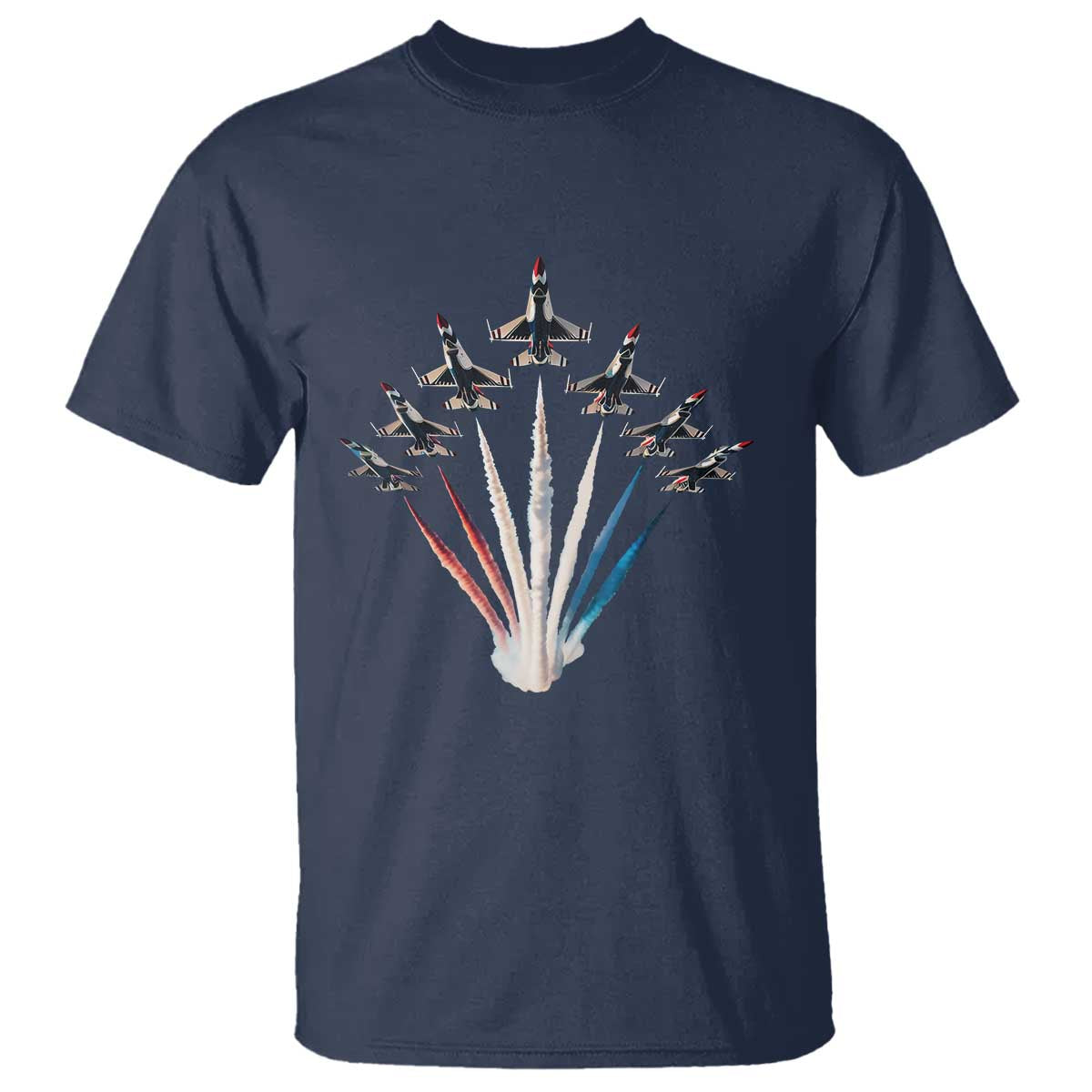 US Airplane Fighter Jet American Flag 4th Of July T Shirt - Wonder Print Shop
