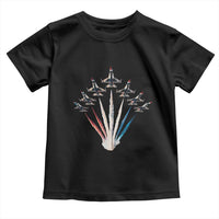 US Airplane Fighter Jet American Flag 4th Of July Toddler T Shirt - Wonder Print Shop