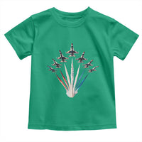 US Airplane Fighter Jet American Flag 4th Of July Toddler T Shirt - Wonder Print Shop