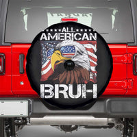 Funny All American Bruh Bald Eagle Spare Tire Cover American Flag 4th Of July Patriotic - Wonder Print Shop