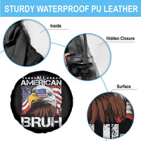 Funny All American Bruh Bald Eagle Spare Tire Cover American Flag 4th Of July Patriotic - Wonder Print Shop