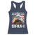 Funny All American Bruh Bald Eagle Racerback Tank Top American Flag 4th Of July Patriotic - Wonder Print Shop