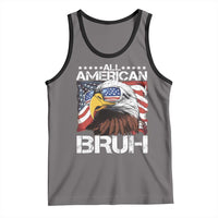 Funny All American Bruh Bald Eagle Tank Top American Flag 4th Of July Patriotic - Wonder Print Shop