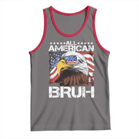 Funny All American Bruh Bald Eagle Tank Top American Flag 4th Of July Patriotic - Wonder Print Shop