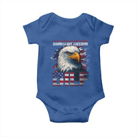 Funny 4th Of July DILF Damn I Love Freedom Baby Onesie Vintage Bald Eagle 4th Of July - Wonder Print Shop