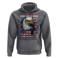 Funny 4th Of July DILF Damn I Love Freedom Hoodie Vintage Bald Eagle 4th Of July - Wonder Print Shop