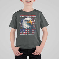 Funny 4th Of July DILF Damn I Love Freedom T Shirt For Kid Vintage Bald Eagle 4th Of July - Wonder Print Shop