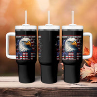 Funny 4th Of July DILF Damn I Love Freedom Tumbler With Handle Vintage Bald Eagle 4th Of July - Wonder Print Shop
