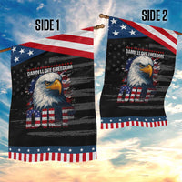 Funny 4th Of July DILF Damn I Love Freedom Garden Flag Vintage Bald Eagle 4th Of July