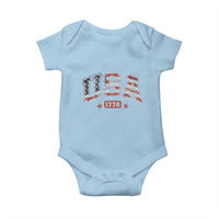 Funny USA 1776 Patriotic 4th of July American Flag Baby Onesie - Wonder Print Shop