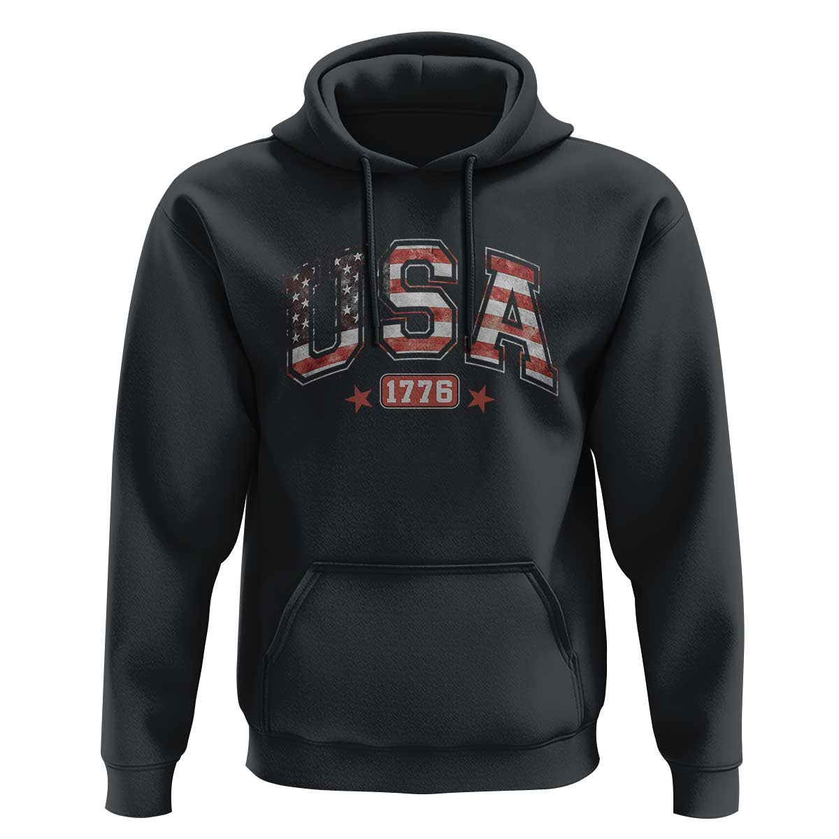 Funny USA 1776 Patriotic 4th of July American Flag Hoodie - Wonder Print Shop