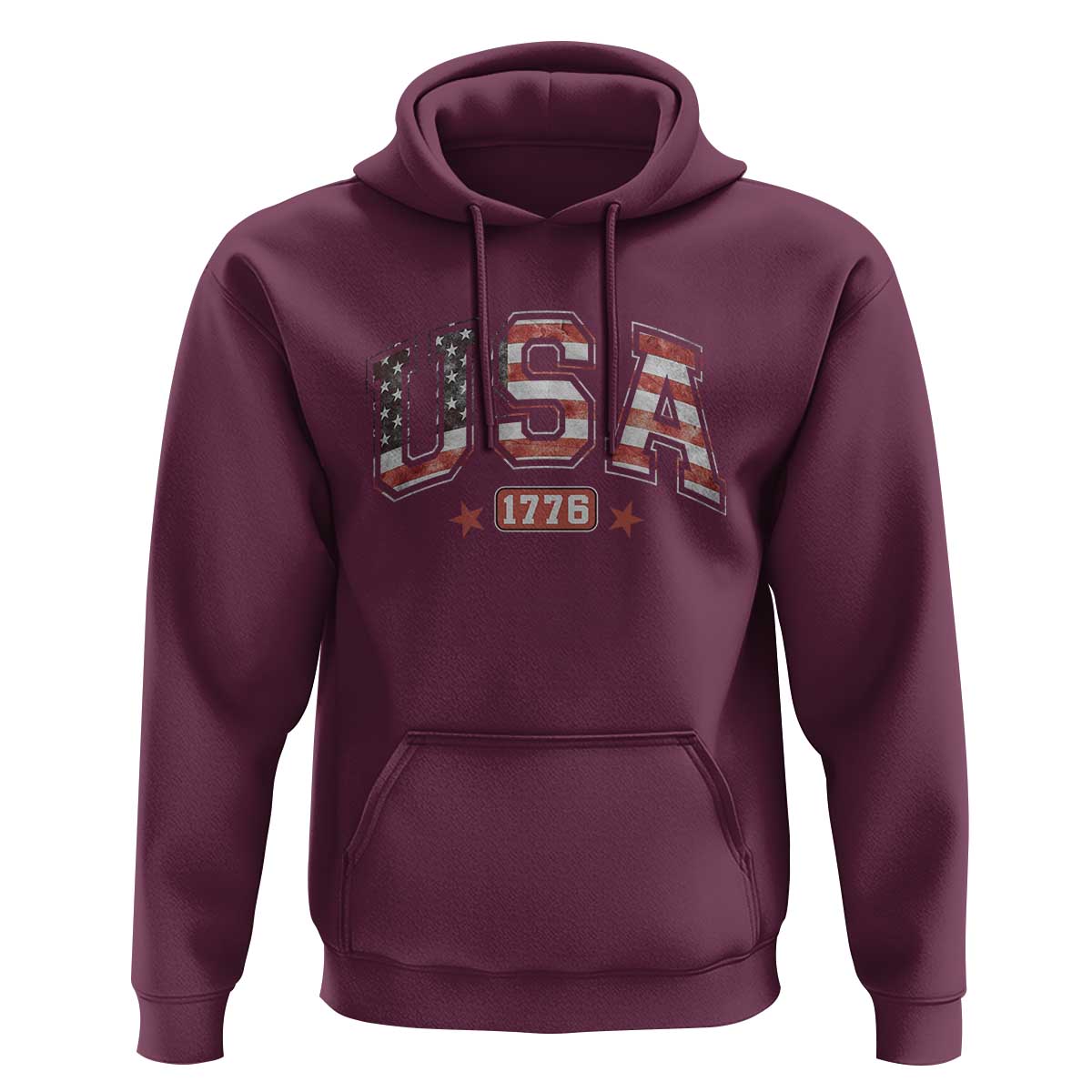 Funny USA 1776 Patriotic 4th of July American Flag Hoodie - Wonder Print Shop