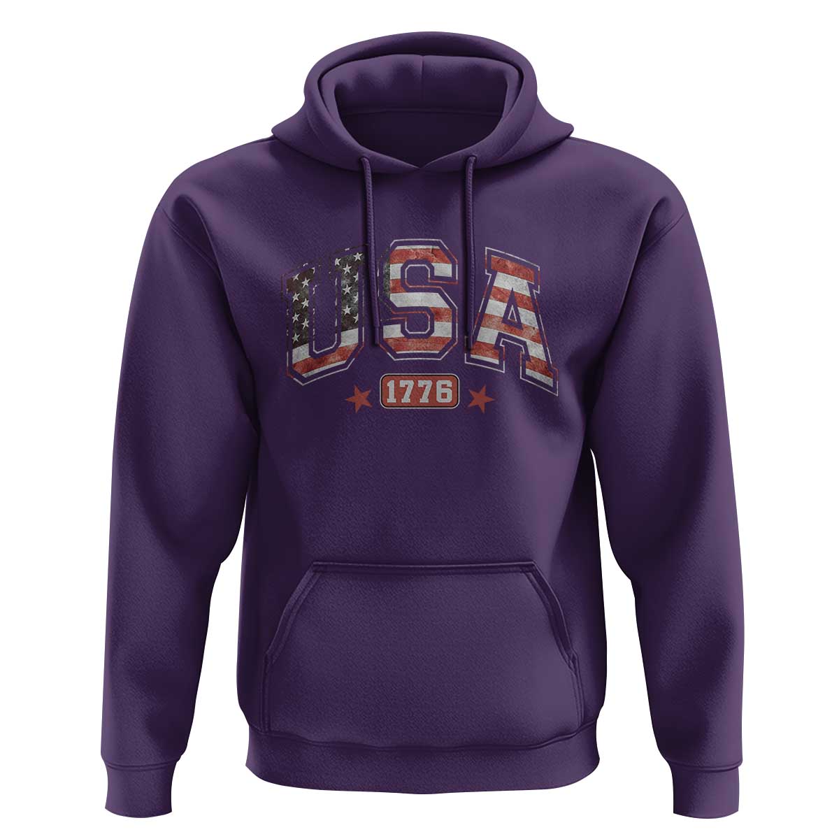 Funny USA 1776 Patriotic 4th of July American Flag Hoodie - Wonder Print Shop