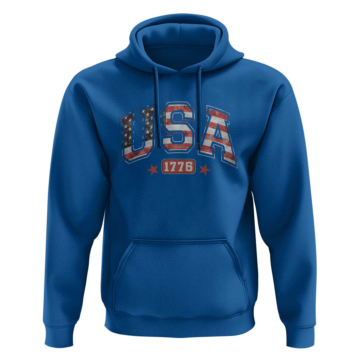 Funny USA 1776 Patriotic 4th of July American Flag Hoodie - Wonder Print Shop