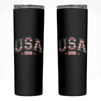 Funny USA 1776 Patriotic 4th of July American Flag Skinny Tumbler - Wonder Print Shop