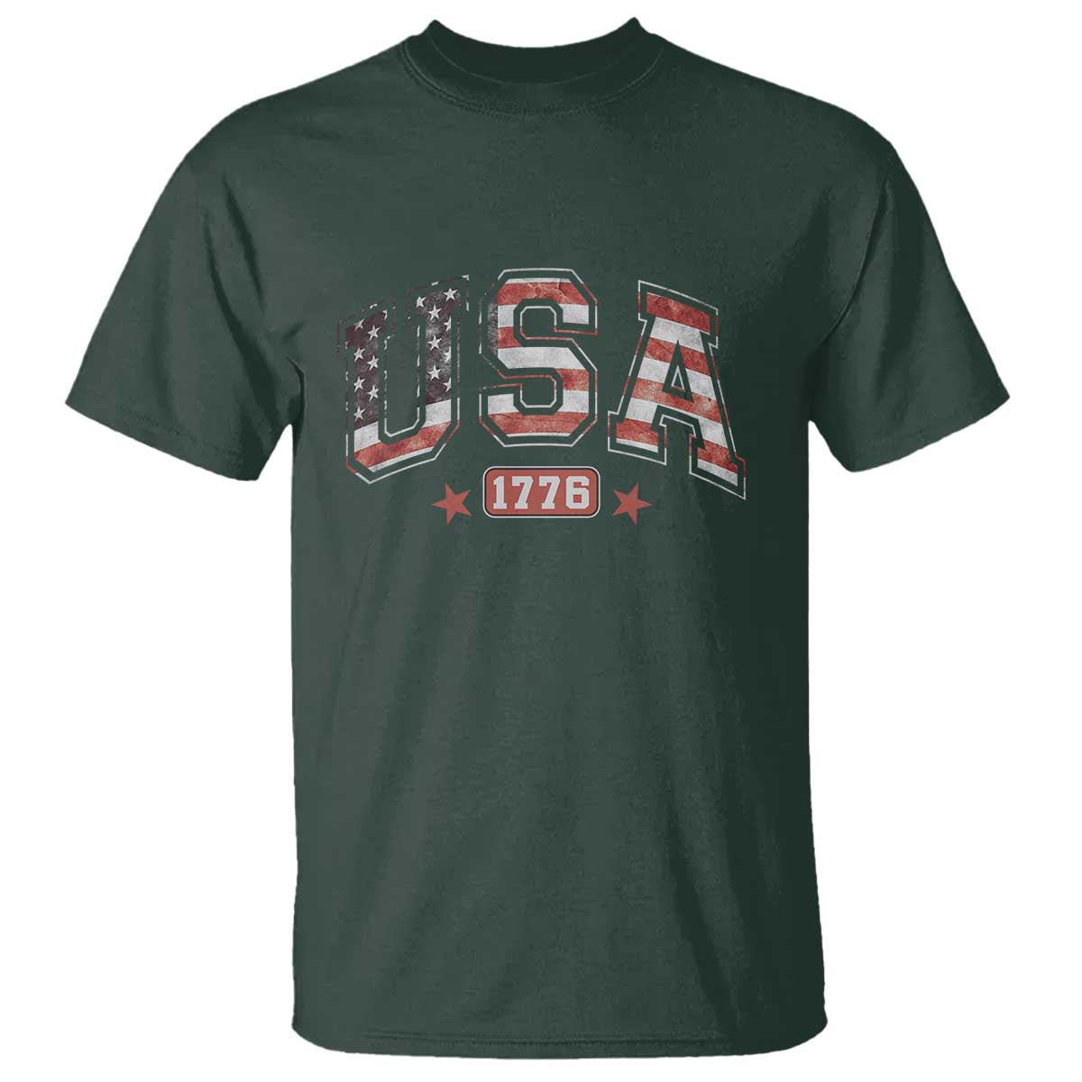 Funny USA 1776 Patriotic 4th of July American Flag T Shirt - Wonder Print Shop
