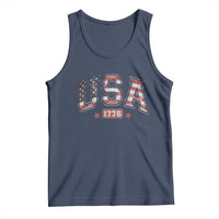 Funny USA 1776 Patriotic 4th of July American Flag Tank Top - Wonder Print Shop