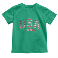Funny USA 1776 Patriotic 4th of July American Flag Toddler T Shirt - Wonder Print Shop