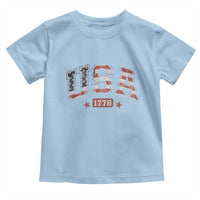Funny USA 1776 Patriotic 4th of July American Flag Toddler T Shirt - Wonder Print Shop