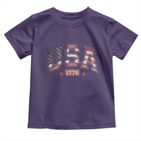 Funny USA 1776 Patriotic 4th of July American Flag Toddler T Shirt - Wonder Print Shop