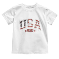 Funny USA 1776 Patriotic 4th of July American Flag Toddler T Shirt - Wonder Print Shop