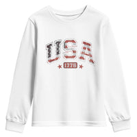 Funny USA 1776 Patriotic 4th of July American Flag Youth Sweatshirt - Wonder Print Shop