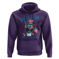 Funny Festive Feral and Pregnant Hoodie Running On Freedom And Cravings 4th of July Maternity Raccoon - Wonder Print Shop