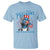 Funny Festive Feral and Pregnant T Shirt Running On Freedom And Cravings 4th of July Maternity Raccoon - Wonder Print Shop