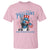Funny Festive Feral and Pregnant T Shirt Running On Freedom And Cravings 4th of July Maternity Raccoon - Wonder Print Shop