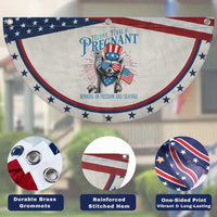 Funny Festive Feral and Pregnant Patriotic Fan Flag Running On Freedom And Cravings 4th of July Maternity Raccoon