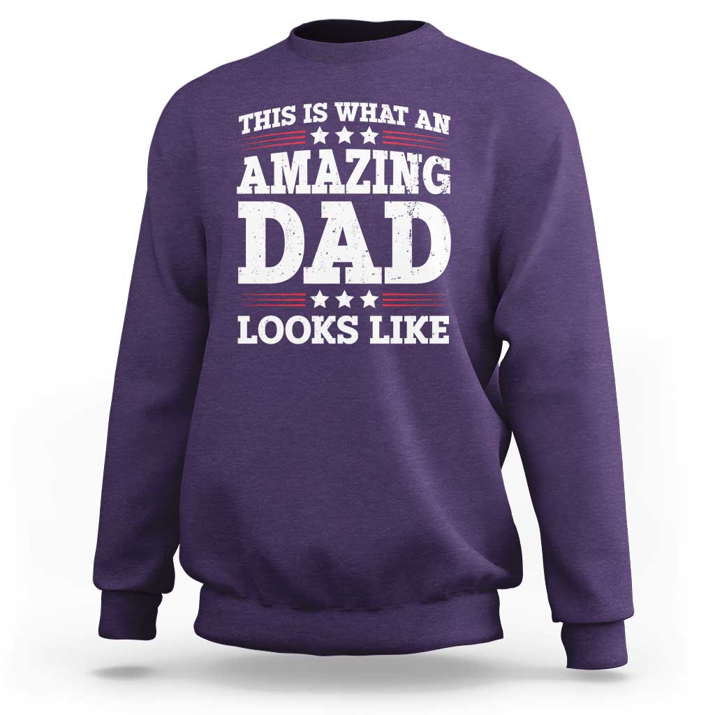 Funny This Is What An Amazing Dad Looks Like Sweatshirt Fathers Day