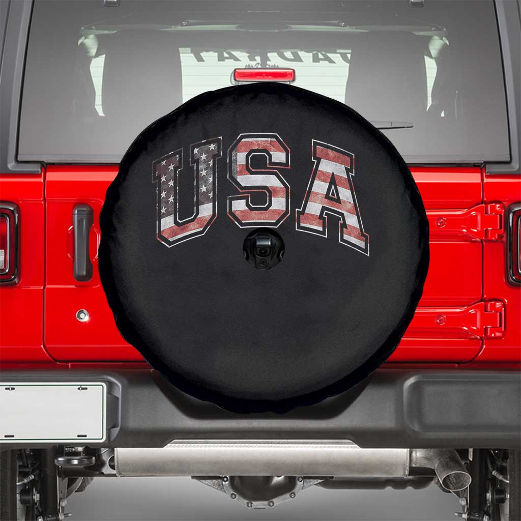 Funny USA Patriotic 4th of July American Flag Spare Tire Cover - Wonder Print Shop