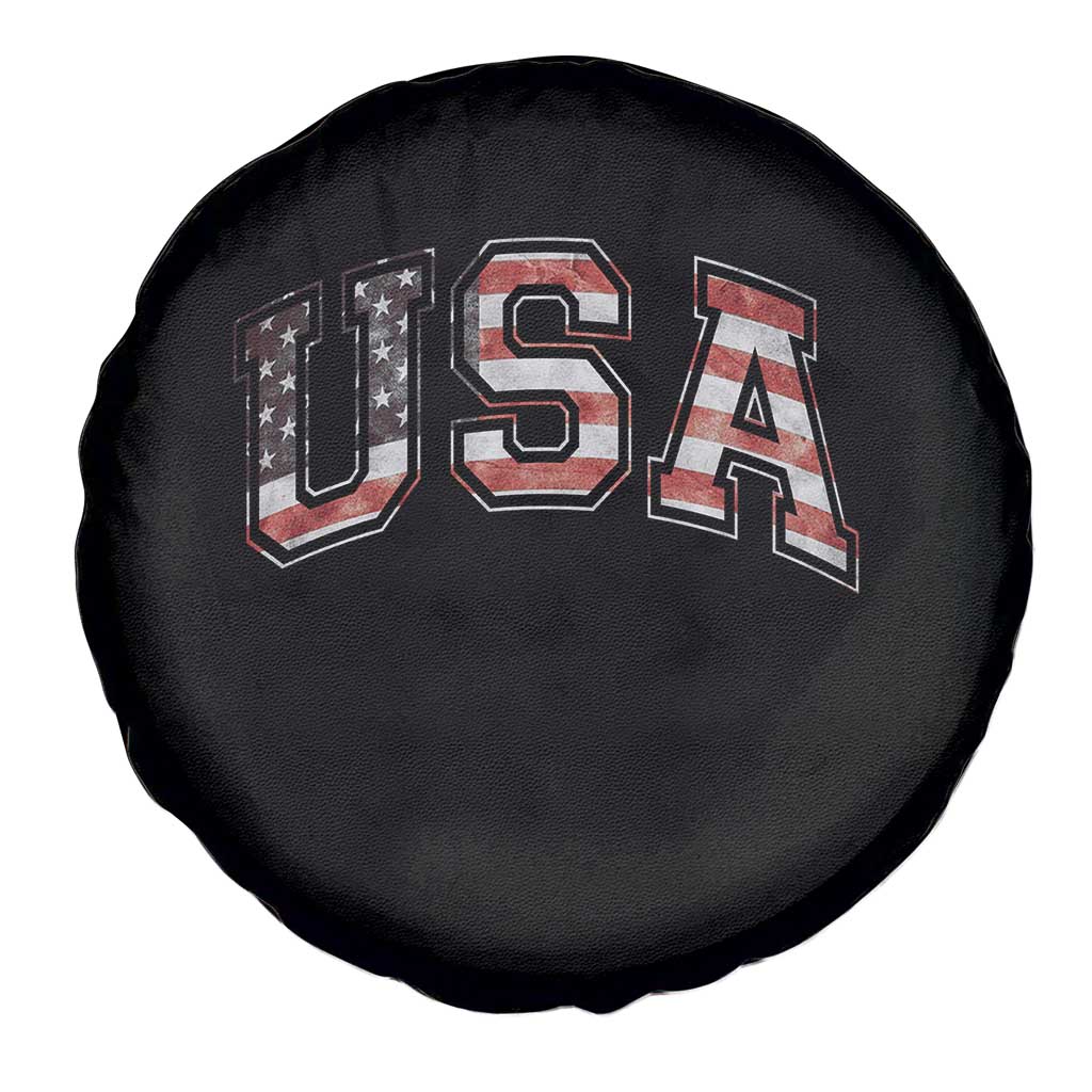 Funny USA Patriotic 4th of July American Flag Spare Tire Cover - Wonder Print Shop