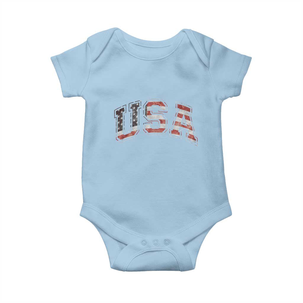Funny USA Patriotic 4th of July American Flag Baby Onesie - Wonder Print Shop