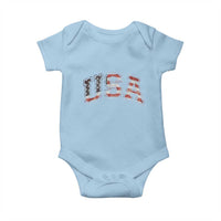 Funny USA Patriotic 4th of July American Flag Baby Onesie - Wonder Print Shop