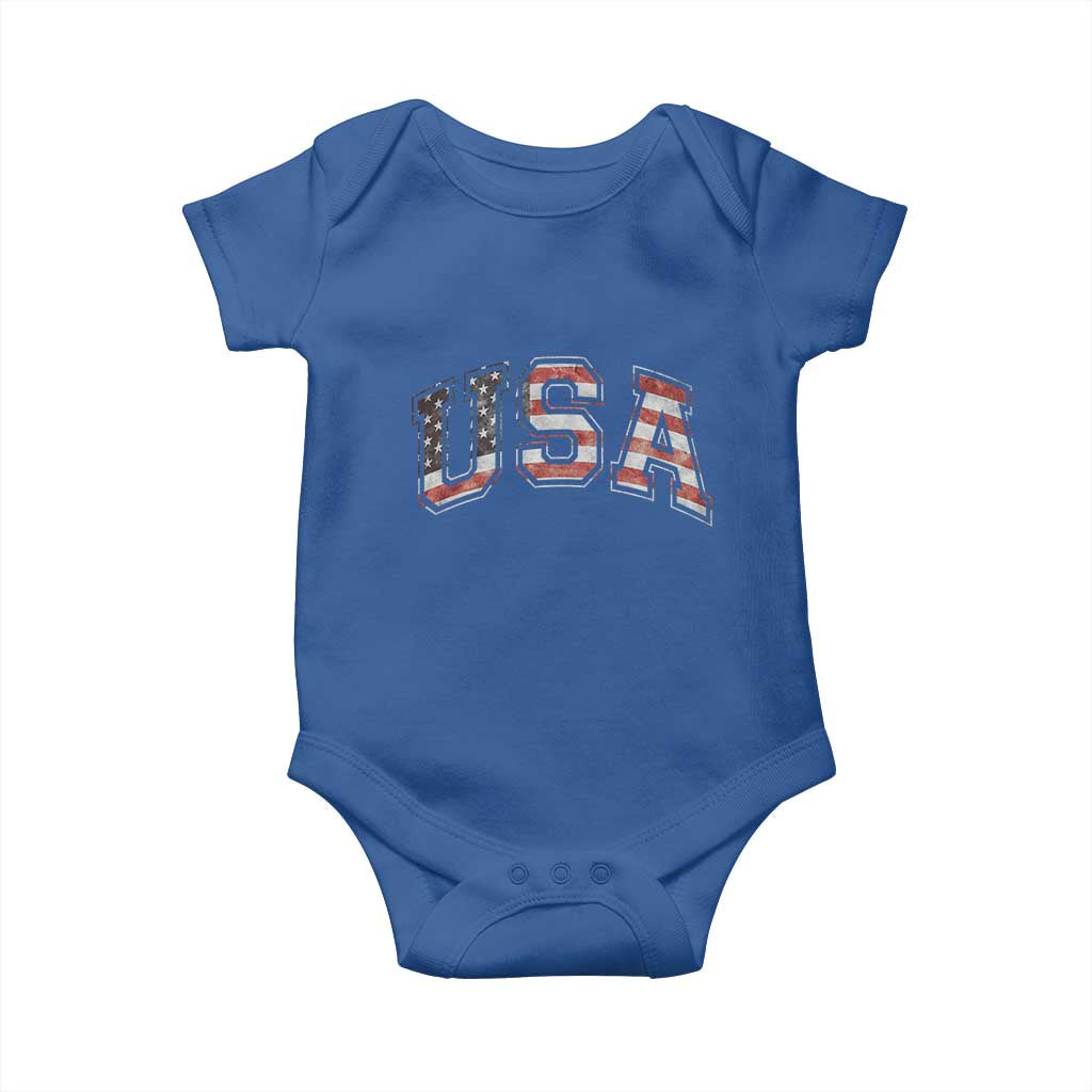 Funny USA Patriotic 4th of July American Flag Baby Onesie - Wonder Print Shop