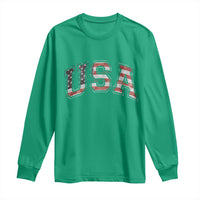 Funny USA Patriotic 4th of July American Flag Long Sleeve Shirt - Wonder Print Shop
