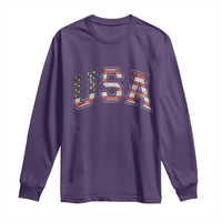 Funny USA Patriotic 4th of July American Flag Long Sleeve Shirt - Wonder Print Shop