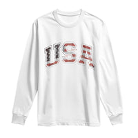 Funny USA Patriotic 4th of July American Flag Long Sleeve Shirt - Wonder Print Shop