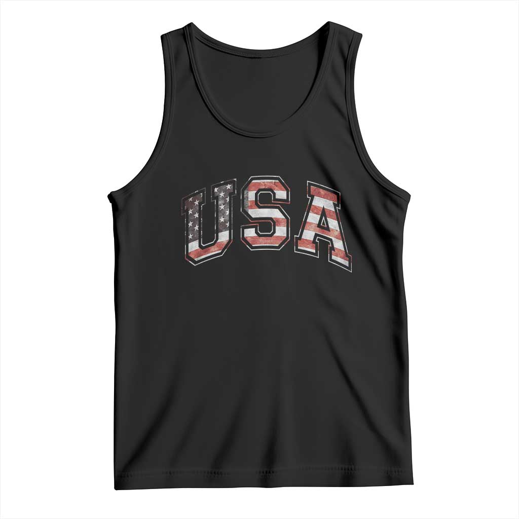 Funny USA Patriotic 4th of July American Flag Tank Top - Wonder Print Shop