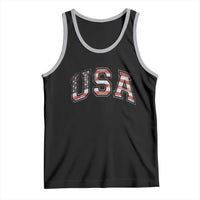 Funny USA Patriotic 4th of July American Flag Tank Top - Wonder Print Shop