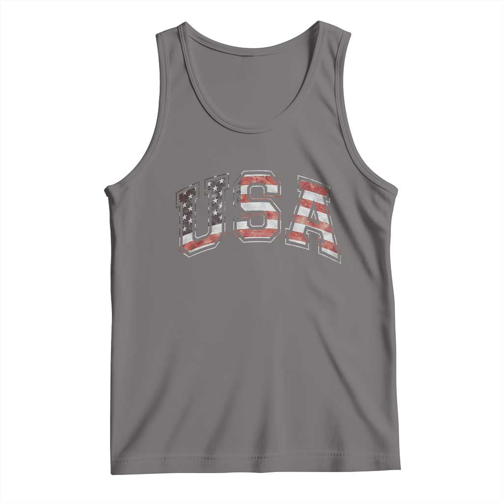 Funny USA Patriotic 4th of July American Flag Tank Top - Wonder Print Shop