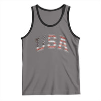 Funny USA Patriotic 4th of July American Flag Tank Top - Wonder Print Shop