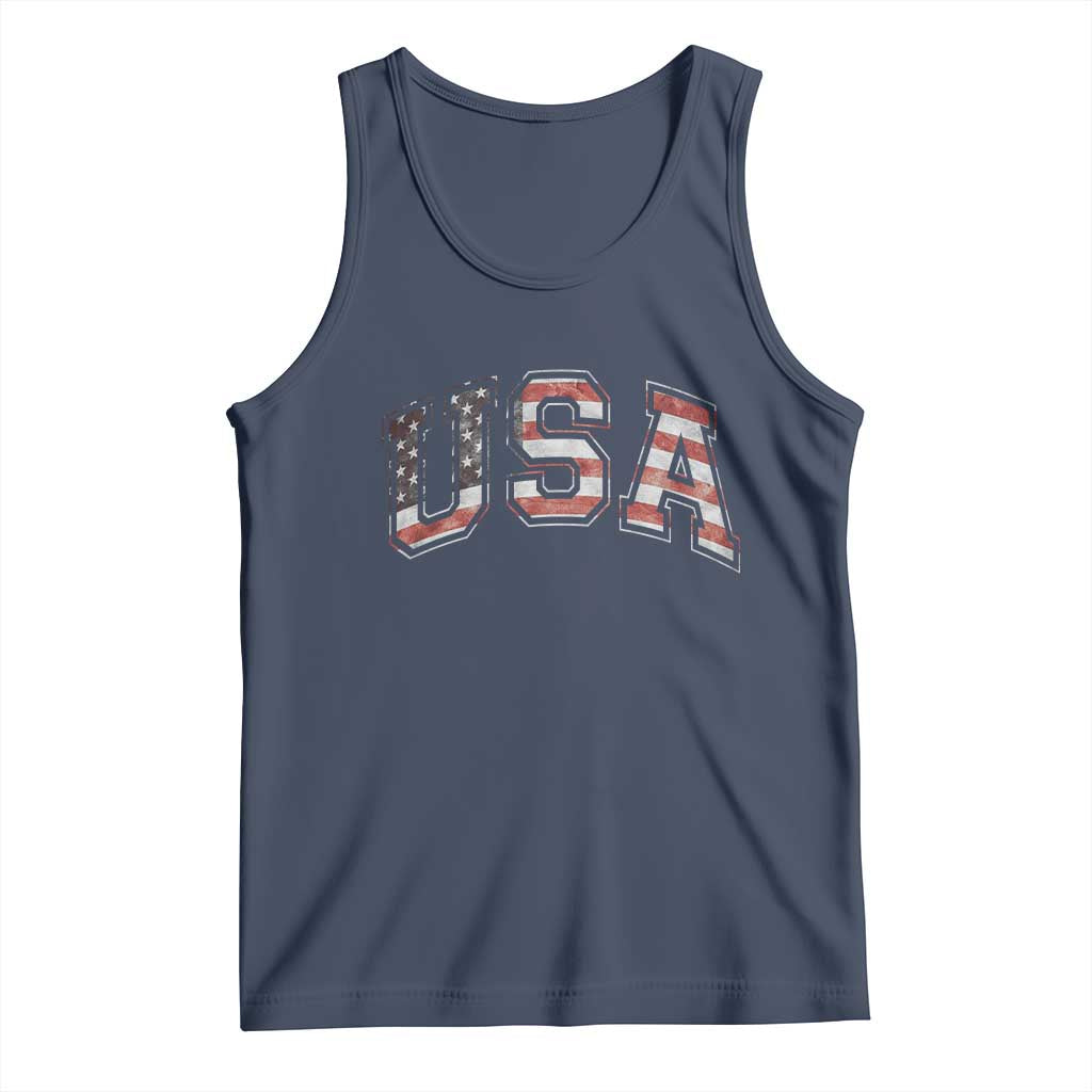 Funny USA Patriotic 4th of July American Flag Tank Top - Wonder Print Shop
